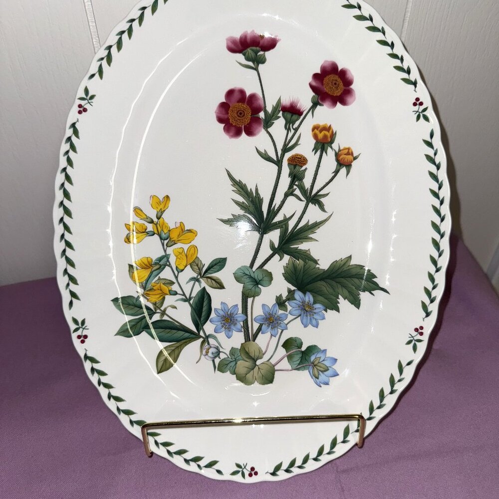 Mikasa MAXIMA CAJ 14 SUMMER SYMPHONY ~ 14-1/4 Oval Serving Platter Retired